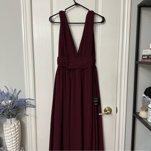 Women’s Lulus Heavenly Hues Burgundy Maxi Dress